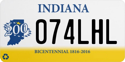 IN license plate 074LHL