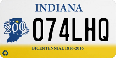 IN license plate 074LHQ