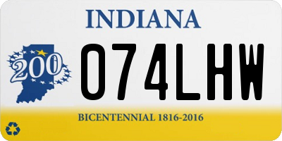 IN license plate 074LHW