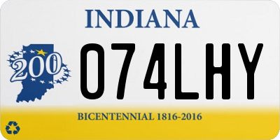 IN license plate 074LHY