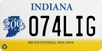 IN license plate 074LIG