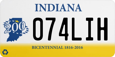 IN license plate 074LIH