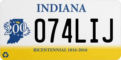 IN license plate 074LIJ