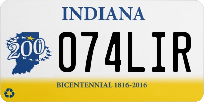 IN license plate 074LIR