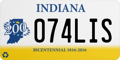 IN license plate 074LIS