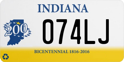 IN license plate 074LJ