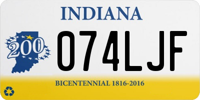 IN license plate 074LJF