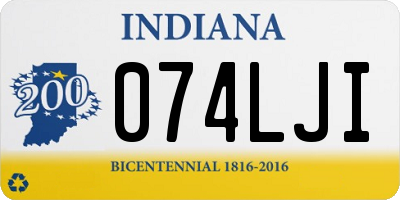 IN license plate 074LJI