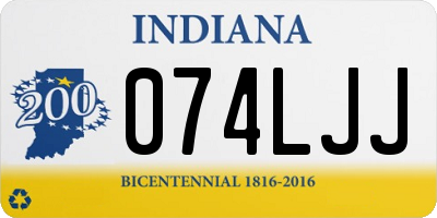IN license plate 074LJJ