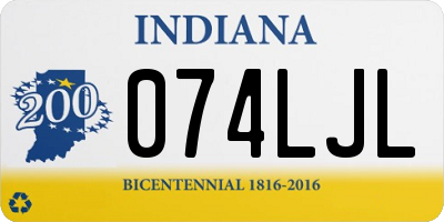 IN license plate 074LJL