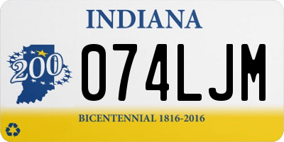 IN license plate 074LJM