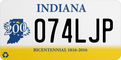 IN license plate 074LJP