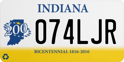 IN license plate 074LJR