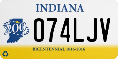 IN license plate 074LJV