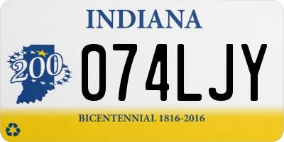 IN license plate 074LJY