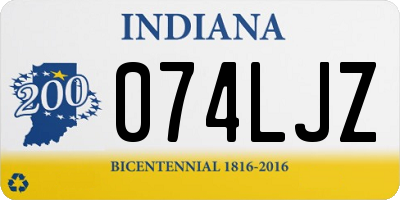 IN license plate 074LJZ