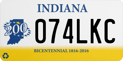 IN license plate 074LKC