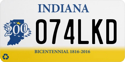 IN license plate 074LKD