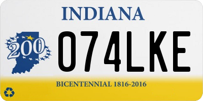 IN license plate 074LKE