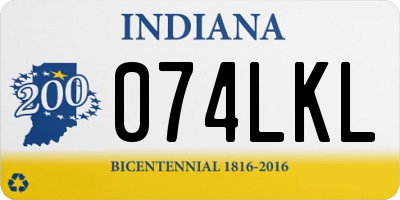IN license plate 074LKL