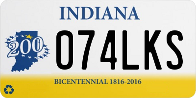 IN license plate 074LKS