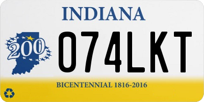 IN license plate 074LKT