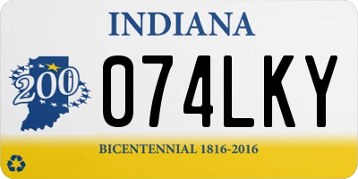 IN license plate 074LKY