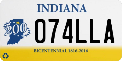 IN license plate 074LLA