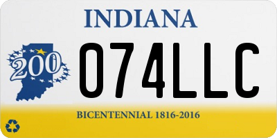 IN license plate 074LLC