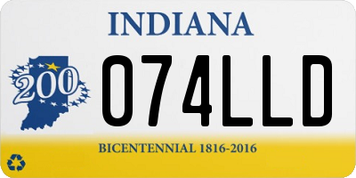 IN license plate 074LLD