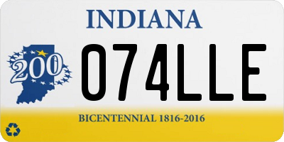 IN license plate 074LLE