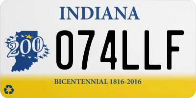 IN license plate 074LLF