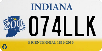 IN license plate 074LLK