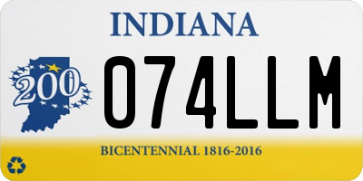 IN license plate 074LLM