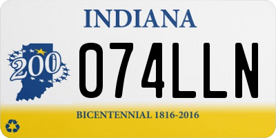 IN license plate 074LLN