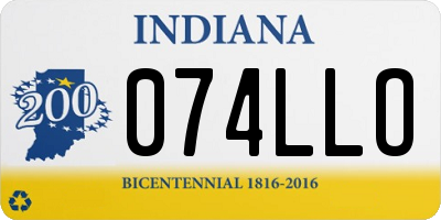 IN license plate 074LLO