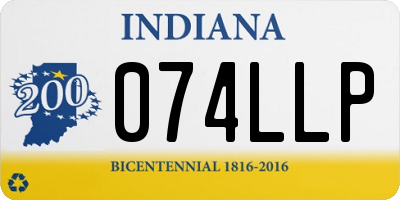 IN license plate 074LLP