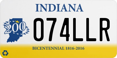 IN license plate 074LLR