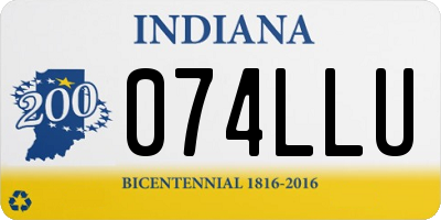 IN license plate 074LLU