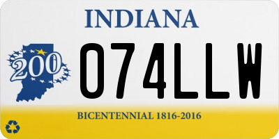 IN license plate 074LLW