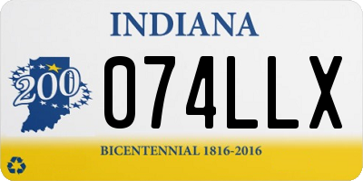 IN license plate 074LLX
