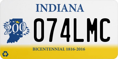IN license plate 074LMC