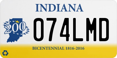 IN license plate 074LMD