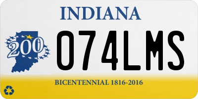 IN license plate 074LMS