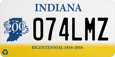 IN license plate 074LMZ