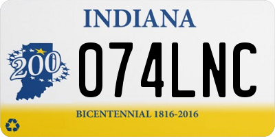 IN license plate 074LNC