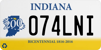 IN license plate 074LNI