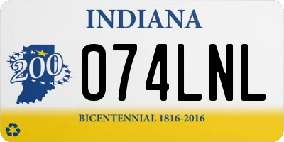 IN license plate 074LNL