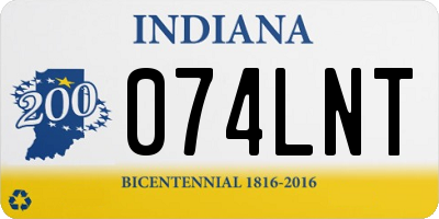 IN license plate 074LNT
