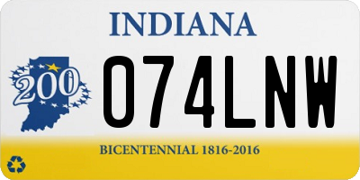 IN license plate 074LNW